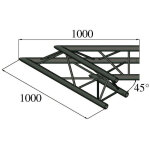Alutruss trilock s - pac 19 2 - way corner 45� noir - trilock 6082 structures alu 3 points noir