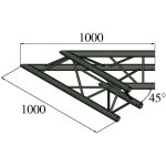 Alutruss trilock s - pac 19 2 - way corner 45� noir - trilock 6082 structures alu 3 points noir