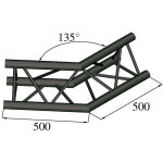 Alutruss trilock s - pac 23 2 - way corner 135�noir - trilock 6082 structures alu 3 points noir