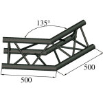 Alutruss trilock s - pac 23 2 - way corner 135�noir - trilock 6082 structures alu 3 points noir