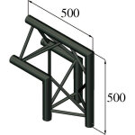 Alutruss trilock s - pac 24 2 - way corner 90� /  noir - trilock 6082 structures alu 3 points noir
