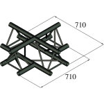 Alutruss trilock s - pac - 41 croix � 4 voies - trilock 6082 structures alu 3 points noir