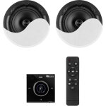 Amplificateur audio encastrable power dynamics powerline b50bset avec 2 haut - parleurs de plafond - ...