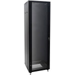 Armoire en acier roadinger ssc - 40 avec porte vitr�e 40u - rack � roulettes et amoires en acier