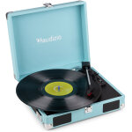 Audizio rp111bl valise pour platine vinyle bleue - platines disque