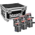 Beamz pro bbp60 uplighter set, 6 pi�ces dans flightcase avec chargeur - kits