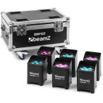 Beamz pro bbp62 uplighter set (in / outdoor), 6 pièces dans flight case avec chargeur - kits Beamz pro bbp62 uplighter set (in / outdoor), 6 pièces dans flight case avec chargeur - kits