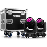 Beamz pro nereid740 moving head led bee eye pour ext�rieur avec zoom, 2 pi�ces dans un flight case - ...