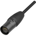 Bo�tier de c�ble neutrik ethercon, capuchon sup�rieur, noir - connecteurs rj45 ethercon