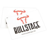 Bullstage autocollant blanc - marchandisage ltt