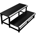Bullstage escalier � 2 marches pour plateformes jusqu'� 60 cm de hauteur - accessoires pour podiums