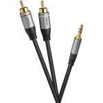 Celexon 2x cinch vers jack st�r�o 3, 5mm c�ble audio 7, 5m - professional line - c�bles adaptateurs