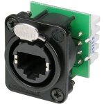 Connecteur rj45 neutrik pour ch�ssis, noir - prise encastrables