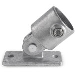 Connecteur de tube riggatec � pied articul� pour tube de 48, 3 mm argent - accessoires pour tubes