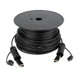 C�ble fibre optique blind� hdmi 2. 1 aoc 8k dap - audio 100 m - blind� - plaqu� or - c�bles hdmi