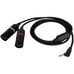 Dap - audio fl117 - c�ble int�gr� de 0, 75 m, mini - jack st�r�o m�le � 90� vers 2 connecteurs xlr / ...