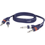 Dap - audio fl22 - 2 prises jack mono l / r vers 2 prises jack mono l / r, 6 m - cble  prise jack
