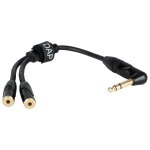 Dap - audio fla5 ? jack stéréo mâle à angle droit vers 2 mini - jacks stéréo femelles 0, 3 m, noir - ... Dap - audio fla5 ? jack stéréo mâle à angle droit vers 2 mini - jacks stéréo femelles 0, 3 m, noir - ...