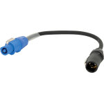 Adaptateur m�le dap - audio powercon in vers powercon true1, 0, 25 m - c�bles adaptateurs