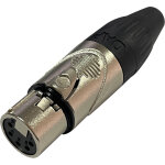 Dap - audio xlr 5p type x - femelle embout noir - boîtier nickel - connecteurs xlr 5 pole Dap - audio xlr 5p type x - femelle embout noir - boîtier nickel - connecteurs xlr 5 pole