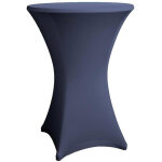 Dekotopia housse de table de bar bleu marine pour 70 - 75 cm de diamtre extensible - housses diverses ...