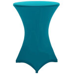Dekotopia housse de table de bar turquoise pour 70 - 75 cm de diamtre extensible - housses diverses