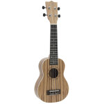 Dimavery uk - 400 ukulele soprano  zebrawood  (bois de zbre) - guitares acoustiques