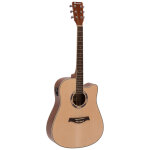 Dimavery jk - 500 guitare western, cutaway, nature - guitares acoustiques Dimavery jk - 500 guitare western, cutaway, nature - guitares acoustiques
