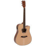 Dimavery jk - 500 guitare western, cutaway, nature - guitares acoustiques