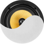 Enceinte de plafond � profil bas power dynamics kvcs8 hq 2 voies 8 pouces blanche - haut - parleurs d'installa ...