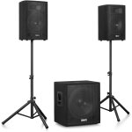 Ensemble d'enceintes actives vonyx vx1218bt 2. 1 18 pouces - syst�mes actifs