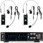 Ensemble de microphones sans fil uhf power dynamics pd522b avec 2 microphones de poche - syst�mes de ...