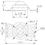 Ersatzteil led qcl 7w brpg led party panel rgb + uv (tx - brpg2b140 - 001) - pi�ces de rechange
