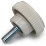 Ersatzteil vis de blocage m8x14 poign�e molet�e blanche - pi�ces de rechange