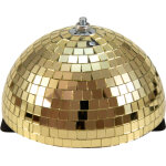 Eurolite demi - boule miroir 20cm or motorisé - boules à facettes Eurolite demi - boule miroir 20cm or motorisé - boules à facettes