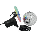 Eurolite jeu de boules miroir 20cm avec pinspot - kits complets de boule à facettes Eurolite jeu de boules miroir 20cm avec pinspot - kits complets de boule à facettes