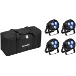 Eurolite set 4x led party hybrid spot + soft bag - projecteurs par led