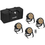 Eurolite set 4x led party spot silent rgb / ww avec softbag - projecteurs par led Eurolite set 4x led party spot silent rgb / ww avec softbag - projecteurs par led