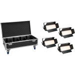 Eurolite set 4x led pll - 576 cw / ww panneau + valise � roulettes - kits complets