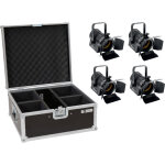 Eurolite set 4x led tha - 20pc trc theater - spot bk + case - kits