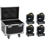 Eurolite set 4x led tmh - 17 spot + valise � roulettes - kits complets