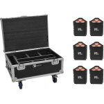Eurolite set 6x akku ip tl - 3 qcl + valise avec roulettes et fonction de chargement - projecteurs � ...