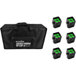 Eurolite set 6x akku mini ip up - 4 qcl spot mk2 + soft bag - projecteurs � batterie