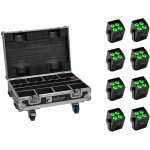 Eurolite set 8x akku mini ip up - 4 qcl spot mk2 + �tui avec fonction de chargement - projecteurs � batterie ...