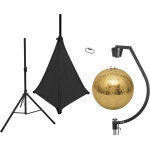 Eurolite set boule miroir 50cm or avec support et housse de tr�pied noir - kits complets de boule � facettes ...