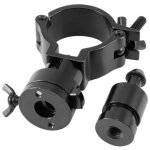 Eurolite tpz - 1 colliers avec broche tv noir - colliers, crochets et fixations