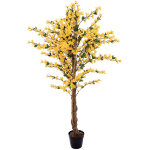 Europalms arbre forsythia avec 3 troncs, plante artificielle, jaune, 150cm - arbres Europalms arbre forsythia avec 3 troncs, plante artificielle, jaune, 150cm - arbres