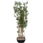 Europalms bambou dans un bol, artificiel, 150cm - arbres