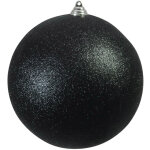 Europalms boule dco 20cm, noir, paillettes - boules de dcoration