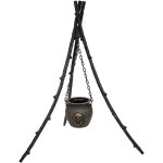 Europalms : chaudron de sorci�re d', halloween avec tr�pied, anim�, 145 cm - d�coration halloween